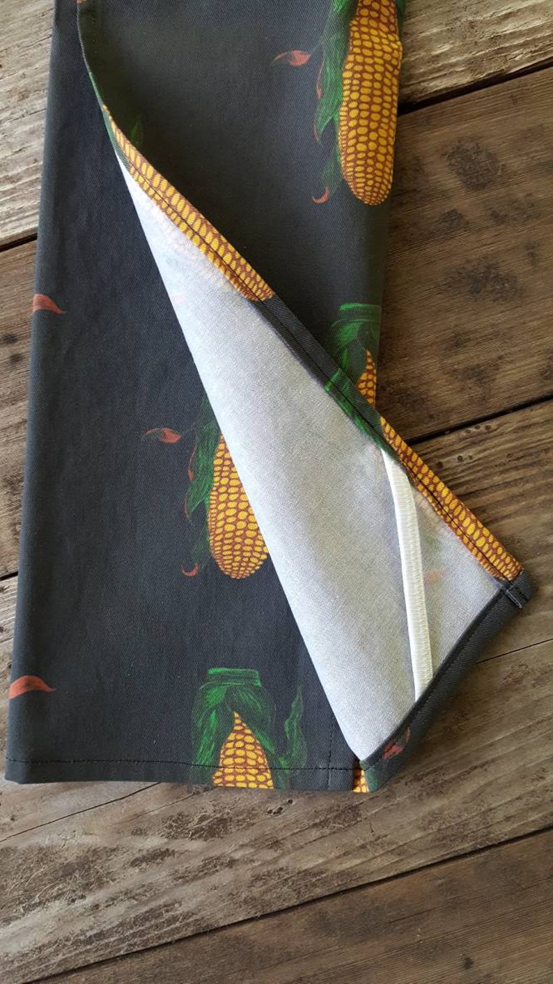 Corn Tea Towel, Corn Print Towel, Corn Kitchen Linens image 4