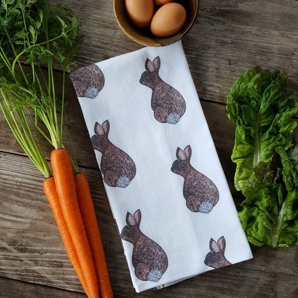 Bunny Tea Towel - Etsy