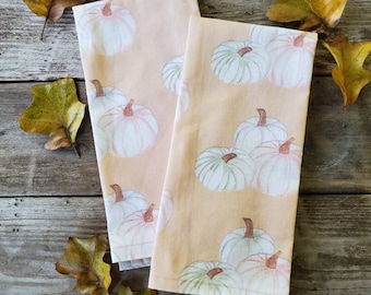 Pumpkin Tea Towel, Fall Home Decor, Pumpkin Dish Towel