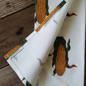 Corn Tea Towel, Corn Print Towel, Corn Kitchen Linens image 6