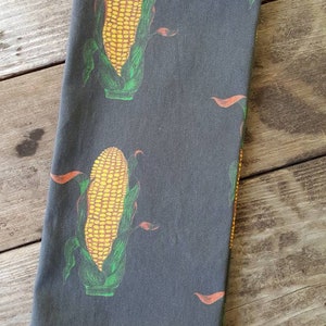 Corn Tea Towel, Corn Print Towel, Corn Kitchen Linens image 2