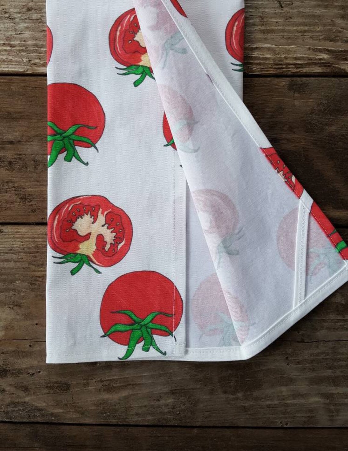 Tomato Tea Towel Red Tomato Dish Towel Veggie Print Kitchen Etsy Israel