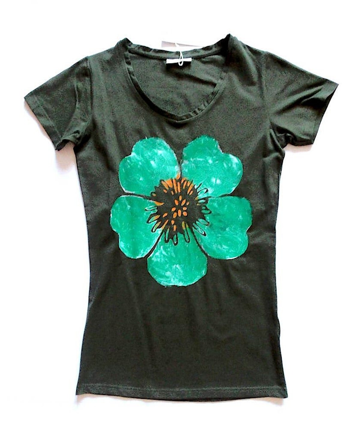 Small Love Shirt - Hibiscus and Pineapples on White