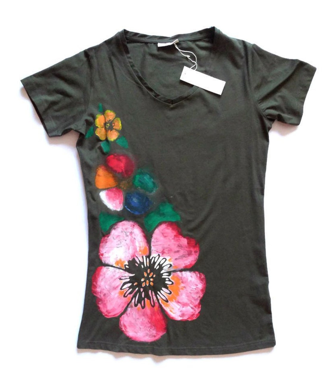 OLIVE FLORAL PATTERNED LONG SLEEVE SHIRT main image 0