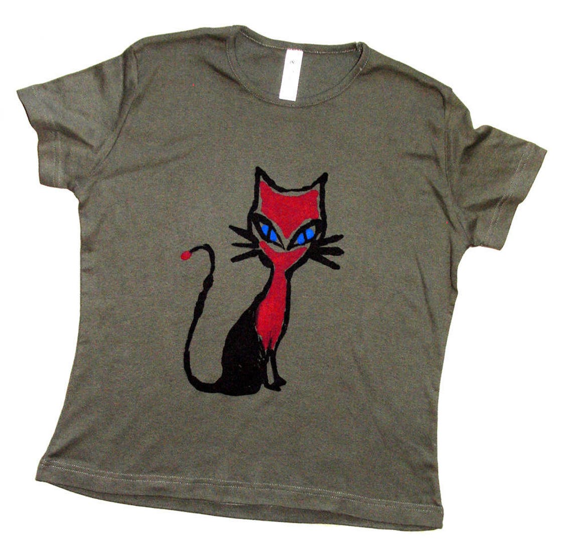 Tshirt Catwomen's Funny Cat Tshirtkitty Etsy