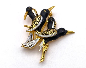 Bird brooch, vintage 1950