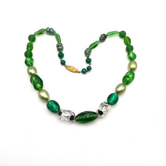 Collier Vintage En Pâte De Verre De Murano - Perles Beiges, Très Bon état