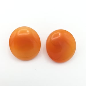OVAL Clip-on earrings in marbled resin, several color models