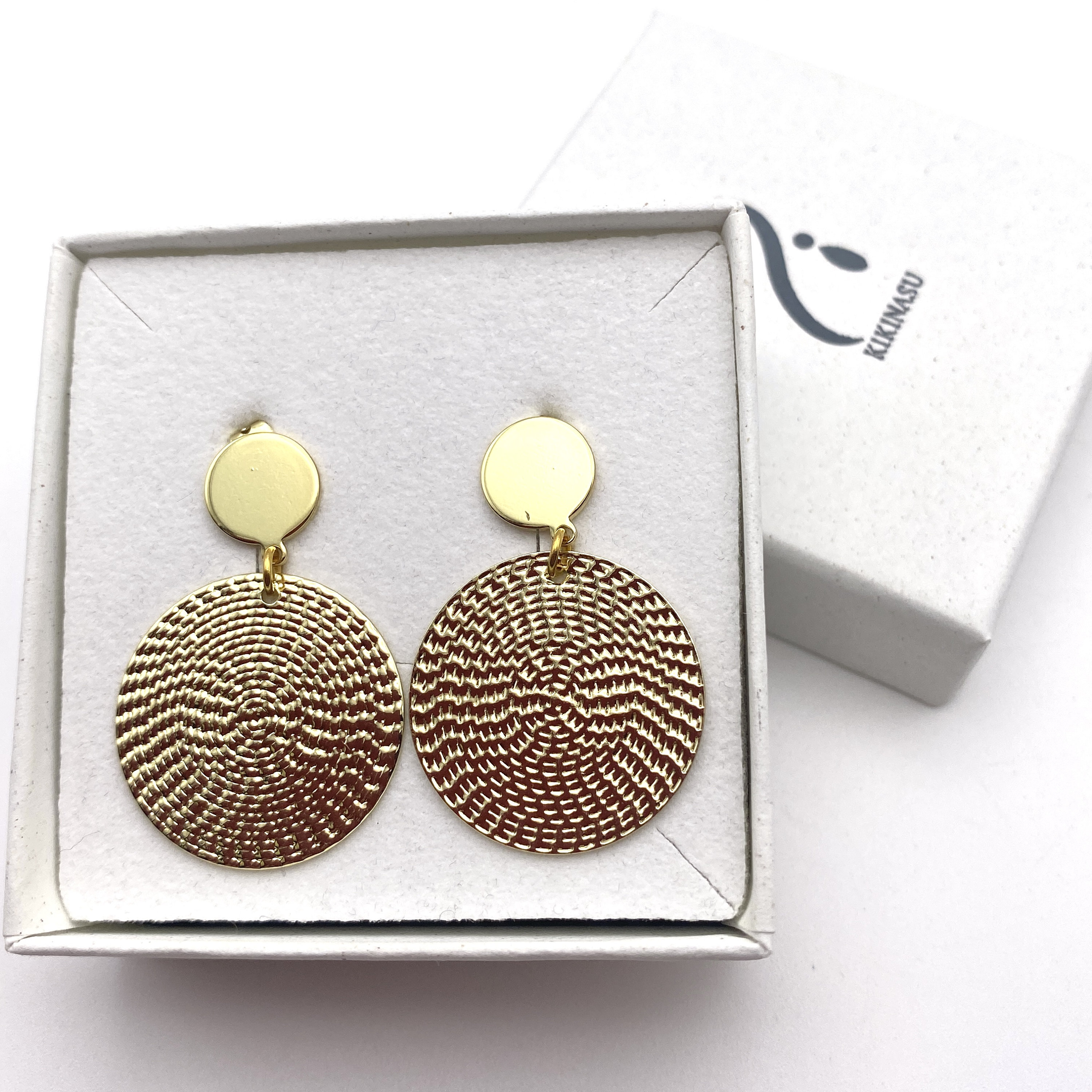 Boucles D'oreilles Vintage Décentrées En Bakélite Caramel - Dormeuses - Occasion