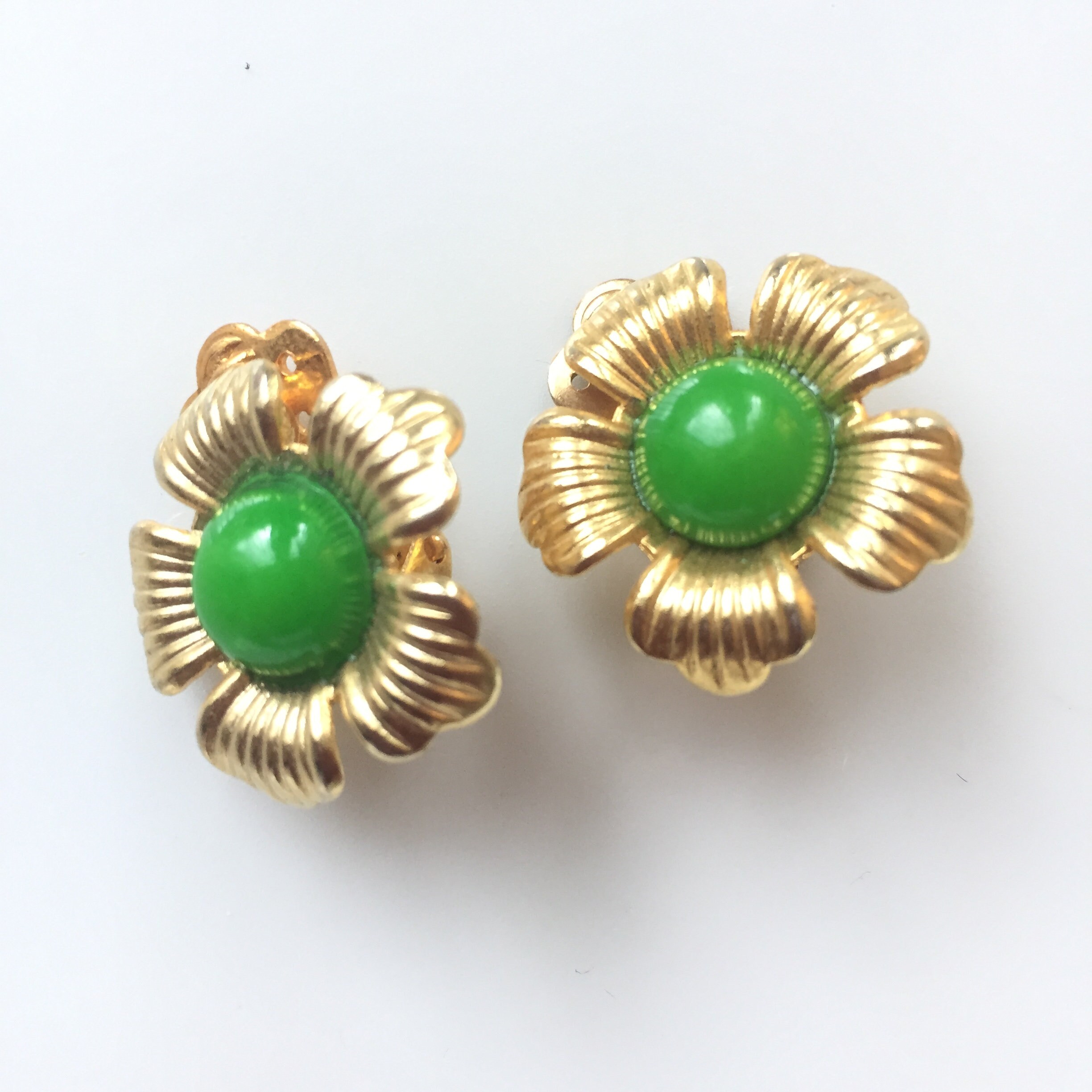 Boucles D'oreilles Clips Vintage DAG - Couleur Dorée, Occasion