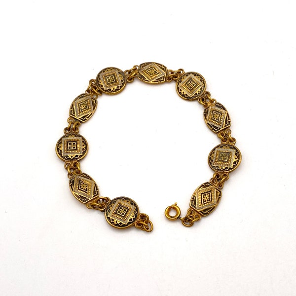 DAMASCENE bracelet 1950 in painted brass