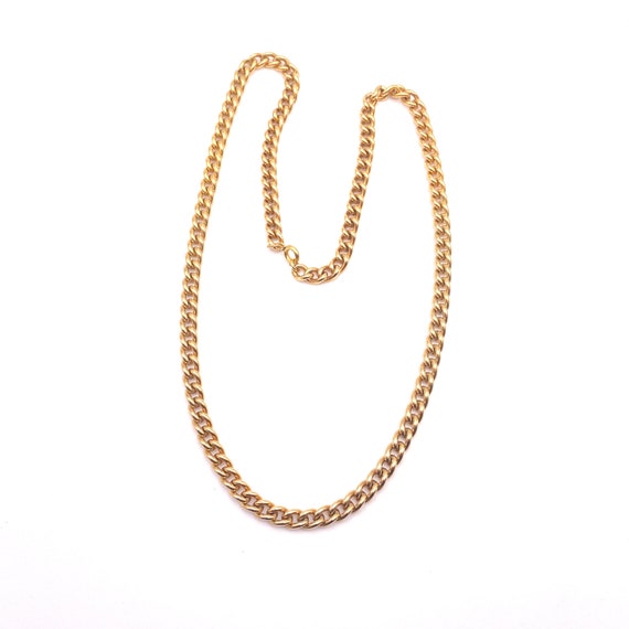 Collier Sautoir Chaîne Or Maille Gourmette Vintage - Modèle 3534, Léger, Occasion Très Bon état
