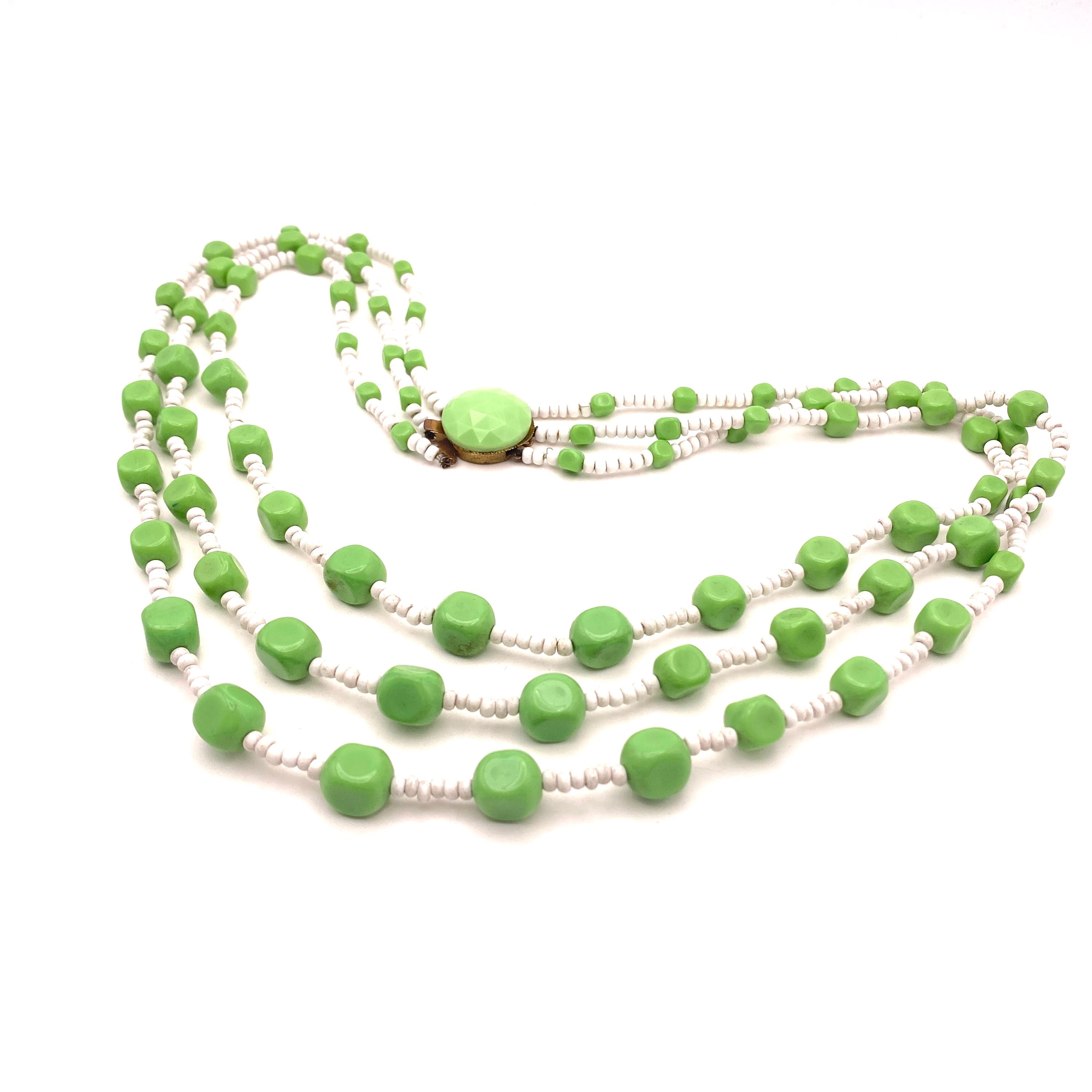 Collier Plastron Ethnique - Perles Noires Et Barres Métal Décoré - Occasion - Longueur 51-55 Cm