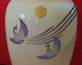 Imperial Satsuma vase with Nashimoto princely house 14-petals Kiku Mon incised KINKOZAN SEI signature