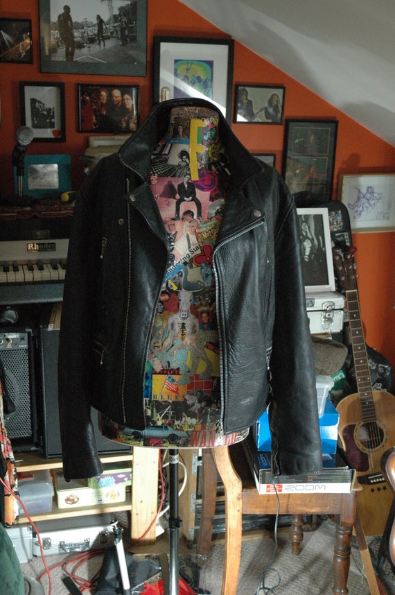 leather biker jacket, leather rock in roll biker j