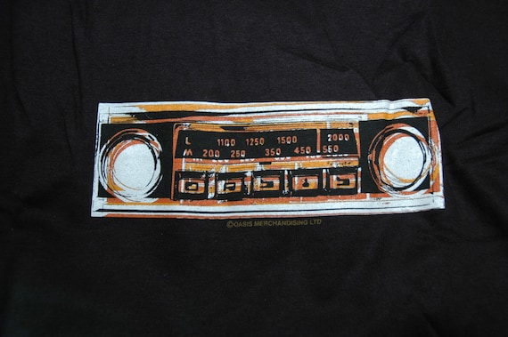 vintage OASIS promo t shirt, radio graphic, deadst