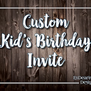 Invitación de cumpleaños de niño personalizado - 5 x 7 - Invitación de cumpleaños de niño o niña
