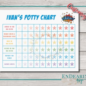 Fun, Adorable, Printable Comic Superhero Toddler Potty Chart - 8.5x11 ...