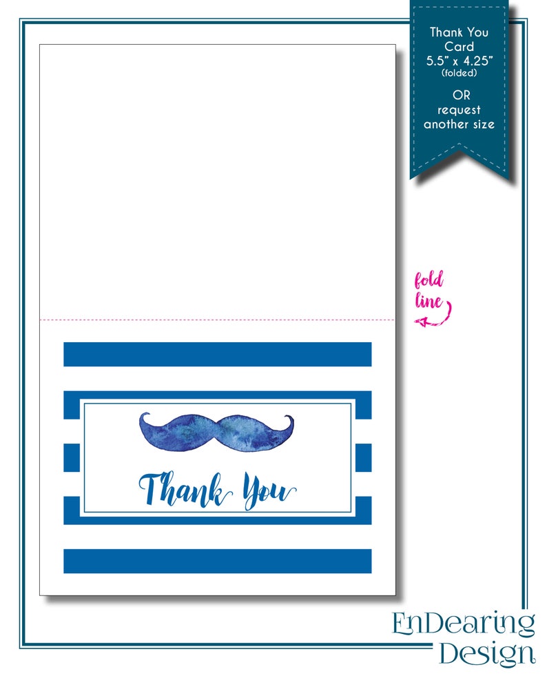 Printable, Mustache Baby Boy Shower Invitation 5x7 Baby Boy Shower ...