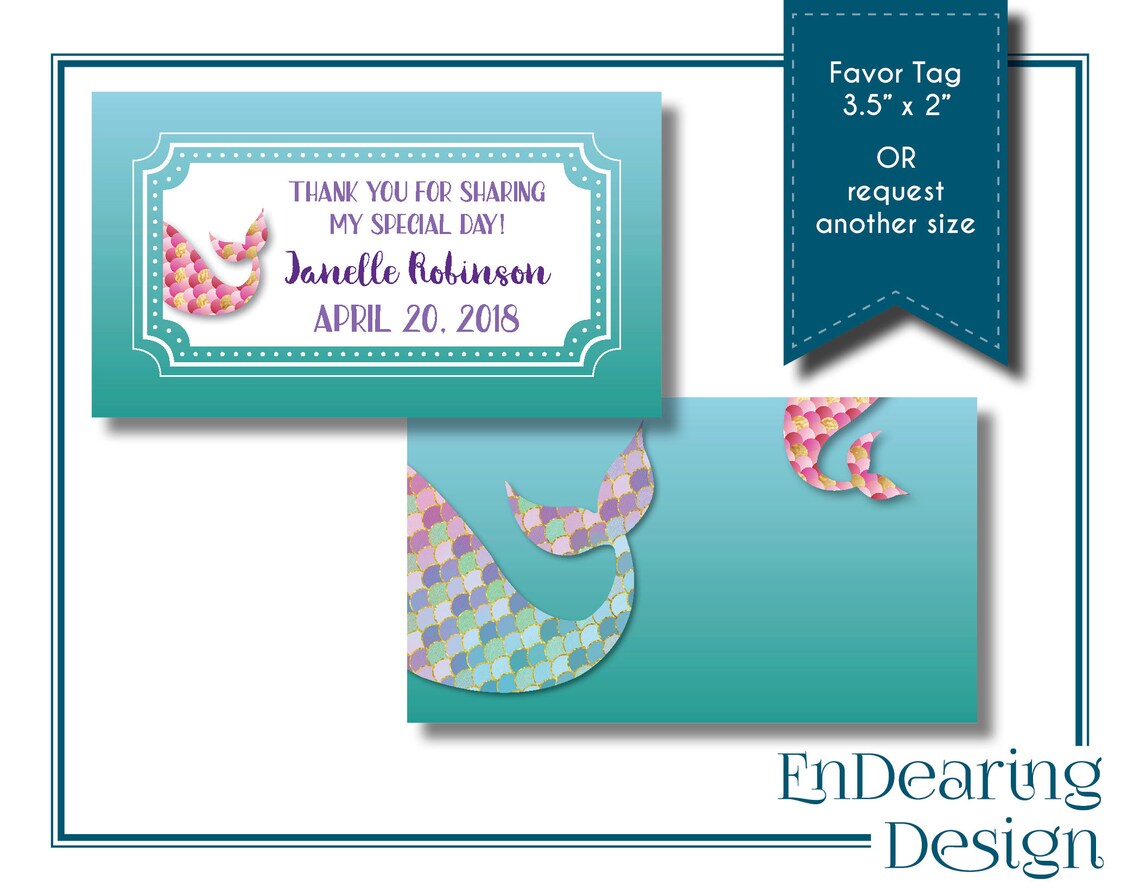 Super Cute Printable Mermaid Baby Shower Invitation 5x7 - Etsy