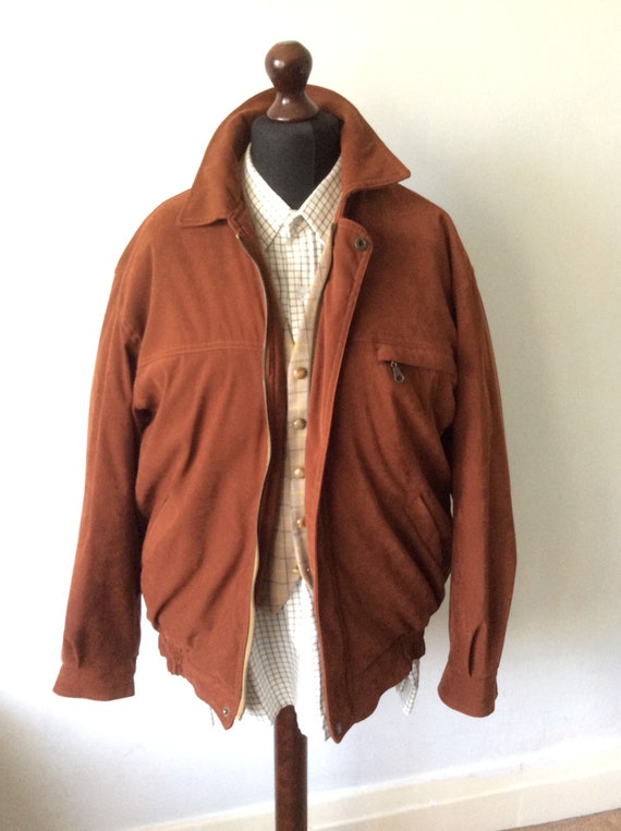 Bomber Jacket Mens Rust Windcheater 
