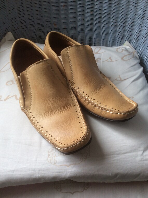 Loafers Beige Leather Moccasins Canoe 
