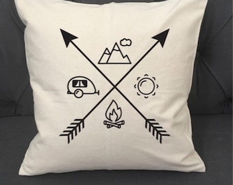 Ships SAME day / Camping Pillow Cover / Pillow Cover / Camper Pillow Cover / RV Pillow Cover / Camping / Trailer / RV / Pop Up / Camper