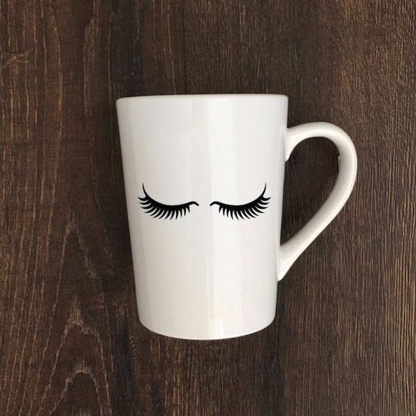 Lashes Coffee Mug, Eyelash Coffee Mug, Rodan and Fields Coffee Mug, Rodan and Fields, Rodan and Fields Promotions, R+F, R + F