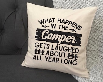 Camper Pillow Cover / Pillow Cover / Camping Pillow Cover / RV Pillow Cover / Camping Pillow / Trailer / RV / Pop Up / Camper Decor