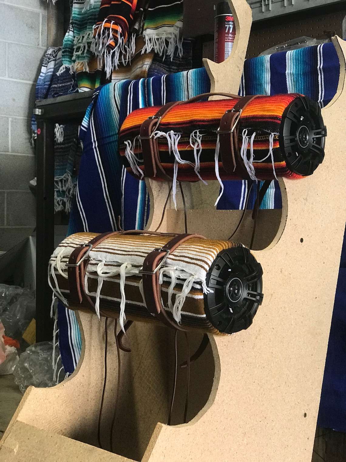 Motorcycle blanket roll speaker Brass knuckle beats Etsy