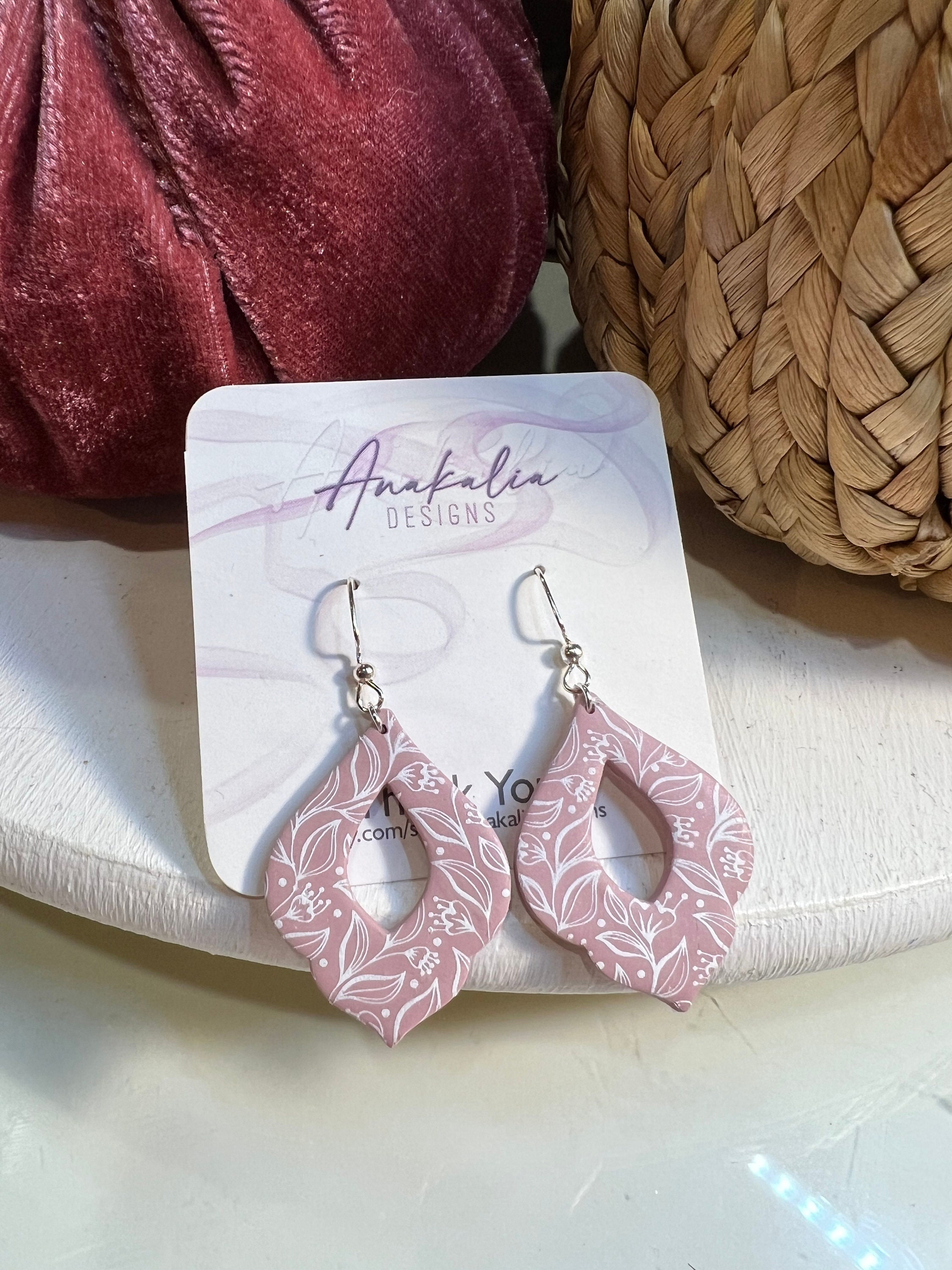 Monique Polymer Clay Dangle Earrings Lightweight Handmade - Etsy