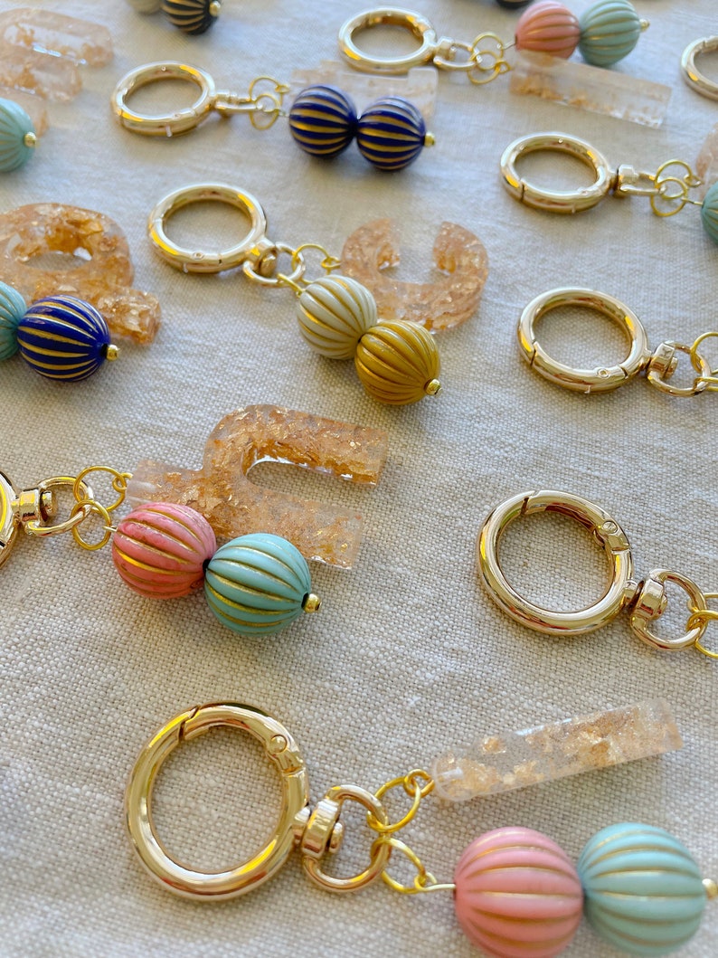 Gold Letter, Alphabet, Initial, Keychains - Etsy