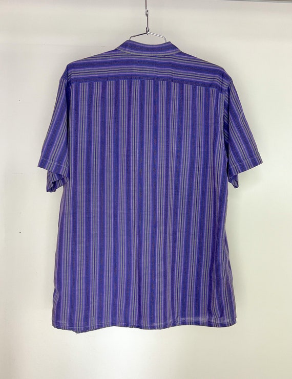 vintage pierre cardin purple short sleeve button … - image 2