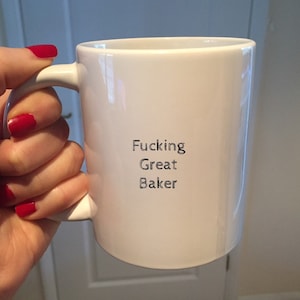 Baker Mug, Baker Gifts, Gifts for Bakers, Coffee Cup, Best Baker, Cake Baker, Chef Gift, Baking Gifts, Gift for Mom,Bake Off Inspired All White 11oz