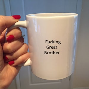 Funny Brother Mug, Big Brother Gift, Male Gifts, Presents for Men, Custom Coffee Cup, Siblings, Handmade Mug, Funny Mugs, 15 oz mug