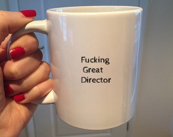 Director Mug, Funny Director Mug, Director Gifts, Custom coffee Cup, Leaving Present, Director Mugs, Handmade Ceramic Mug, Retirement Gift