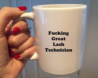 EyeLash Technician Mug, Eyelashes Gift, Job Title Mug, Lash Tech Mug, Custom Coffee Cup, Beautician School, Birthday Present,Gifts for women