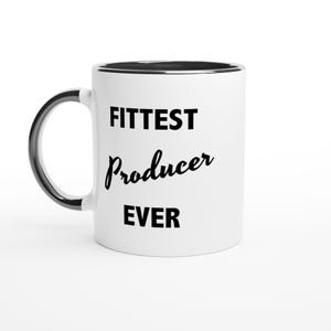 Fittest Ever Producer Tasse: Lustiges Kaffee Geschenk für Kollegen