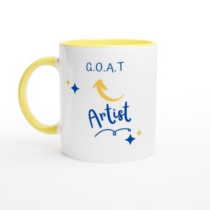 Greatest Artist of All Time Mug – Funny Artist Gift, GOAT Painter Mug, Custom Coffee Cup, Visual Artist Present, Artist Birthday Gift