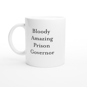 Taza de Gobernador de Prisión: Regalo divertido para oficial de prisión, agente de la ley, regalo de cumpleaños o Navidad para un compañero de trabajo.