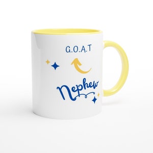 Greatest Nephew Mug, Funny Nephew Mug, Custom Nephew Gifts, Handmade Ceramic Mug, Cup, Gifts for Nephew,  Goat Nephew, coffee mug