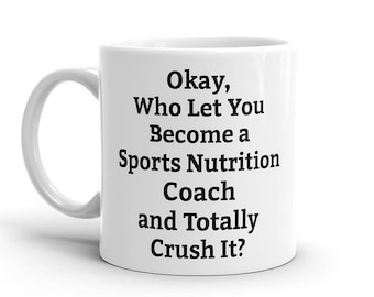 Sports Nutrition Coach Mug: Funny Gift for Dietitian