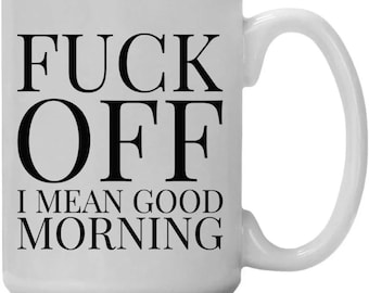 Caneca "Bom Dia" - Caneca de Cerâmica Divertida para Café - Caneca de 325ml - Presente Ideal