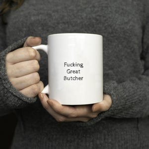 Lustige Butcher Kaffeetasse - Geschenk für Grillliebhaber