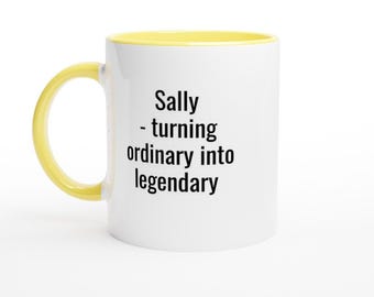 Taza de café personalizada de Sally: Transformando lo ordinario en legendario