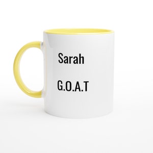 Funny Sarah Mug,  Sarah Goat, Funny Sarah Gift, Mug For Sarah, Sarah Mug, Name Coffee Mug Cup Presents for Her handmade mug 15 oz mug