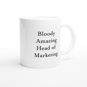 Head of Marketing Gift Mug - Boss Gifts for Men Custom Coffee Cup Work Colleague Gift Coworker Gifts Presents Marketing Manager Gift
