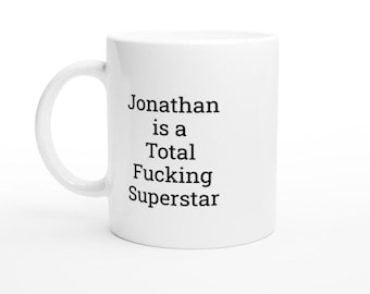 Funny Jonathan Superstar Mug, Custom Name Coffee Cup