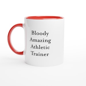 Blutige erstaunliche Athleten Trainer Becher Geschenke, Läufer Geschenke, Laufgeschenke, handgemachte Keramiktasse, Medaille, Geschenke Trainer Geschenke individuelle Kaffeetasse