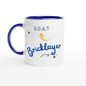 Greatest Bricklayer of All Time Mug – Funny Bricklayer Gift, Custom Coffee Cup, Thank You Gift for Partner or Labourer, Birthday Present